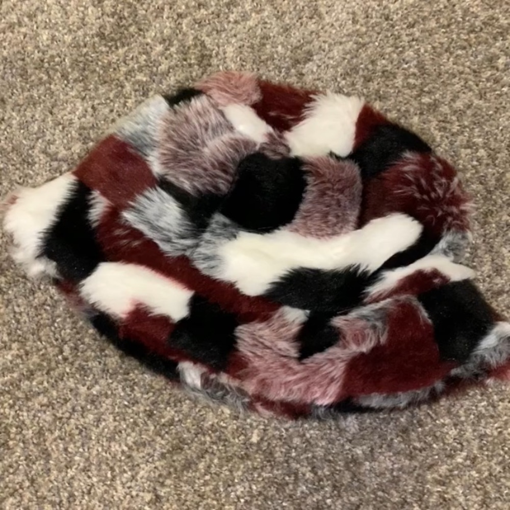 SOLD- Dolls Kill Faux Fur Bucket Hat